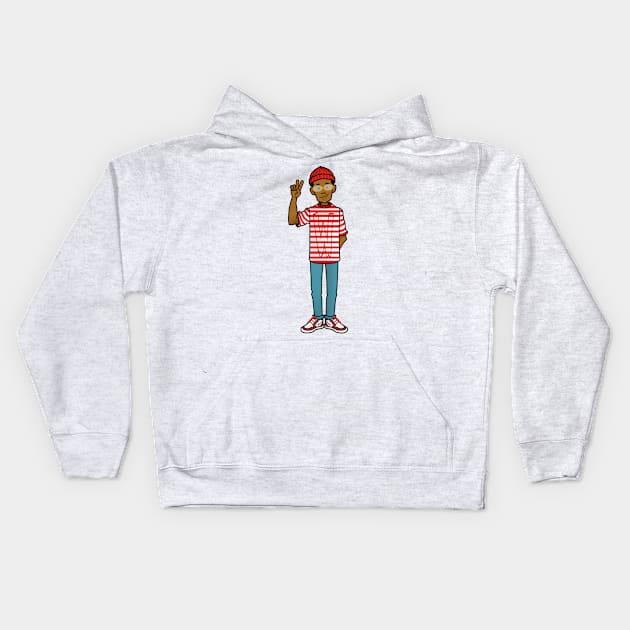 Finding Wally Kids Hoodie by Rolyat Society 